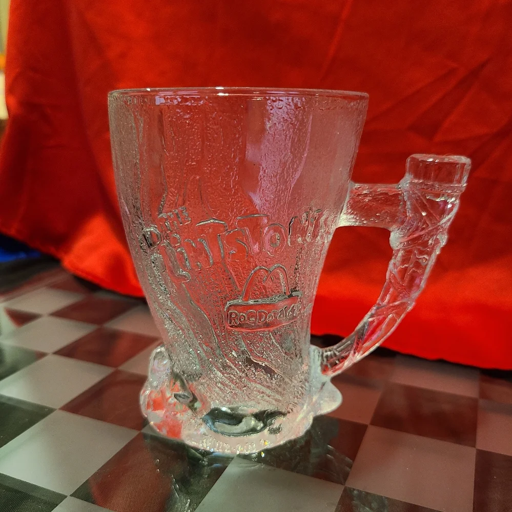 Flintstones McDonalds Collectible Mug Cup GLASS